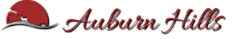 Auburn Hills logo with red tree graphic, related to real estate development by Fortis Land Co.